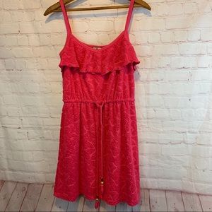 Juicy Couture hot pink butterfly terry dress Small